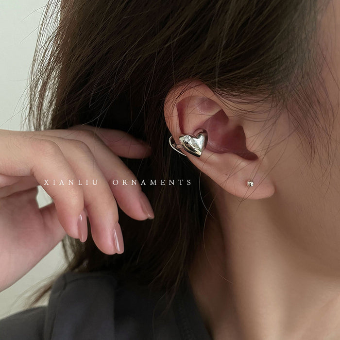 Wholesale love without pierced ear bone clip all-match earrings JDC-ES-Xinx007