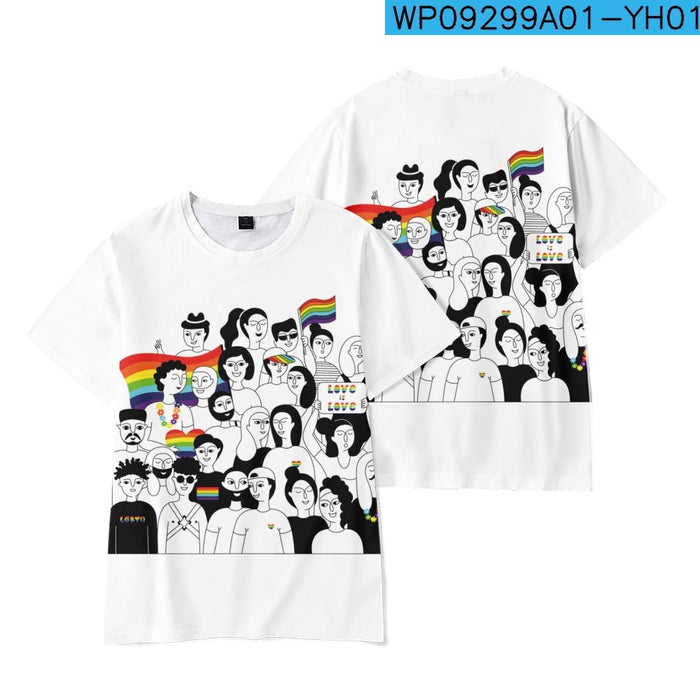 Wholesale LGBT Pride Day Polyester T-Shirt MOQ≥2 JDC-TS-BGL006