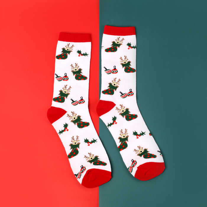 Wholesale Socks Blended Christmas Cute Cartoon MOQ≥3 JDC-SK-LLZ001