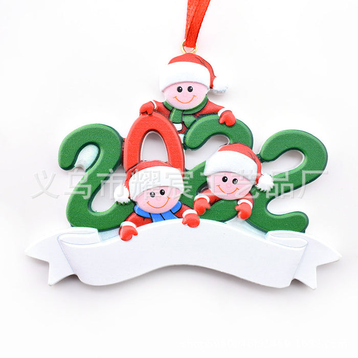 Nombre de bricolaje de Navidad al por mayor etiqueta Family Resin Crafts JDC-DCN-YAOC001