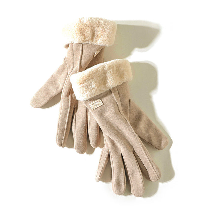 Wholesale Gloves Suede Warm Windproof Winter Outdoor Riding Touch Screen JDC-GS-HaiD004