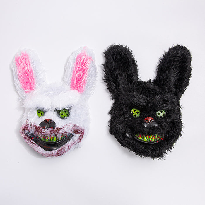 Máscara al por mayor de plástico Halloween Party Plush Bloody Horror Rabbit Moq≥2 JDC-FM-Zhuik002
