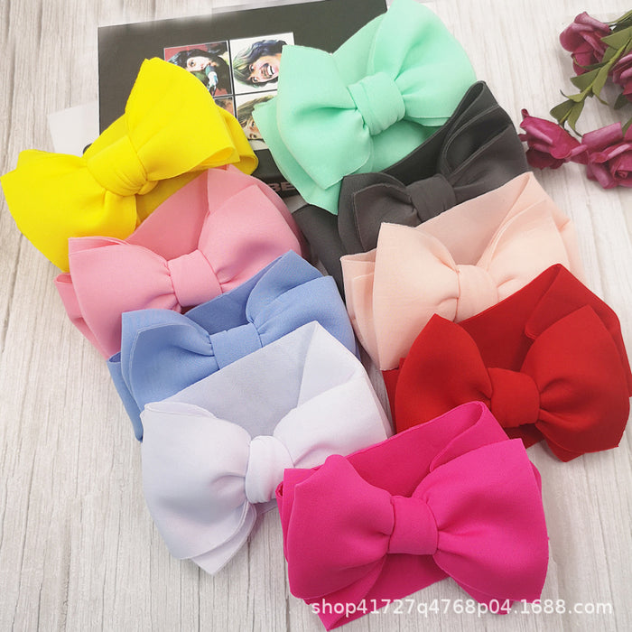 Wholesale baby soft and skin friendly space cotton bow sweatband MOQ≥10 JDC-HD-AMSR002