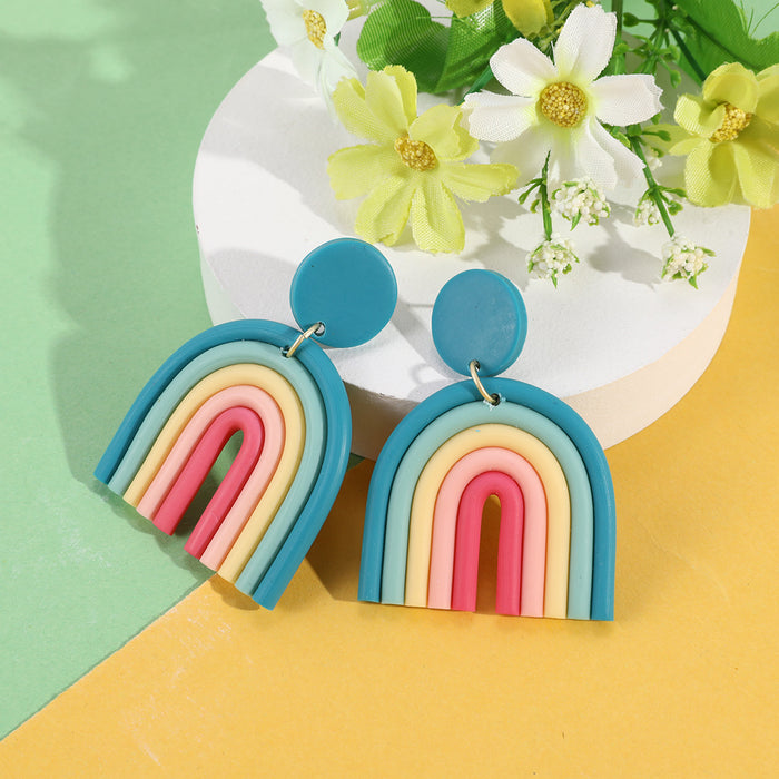Wholesale Soft Pottery Earrings U Shape Cute Fashion JDC-ES-ZYi001