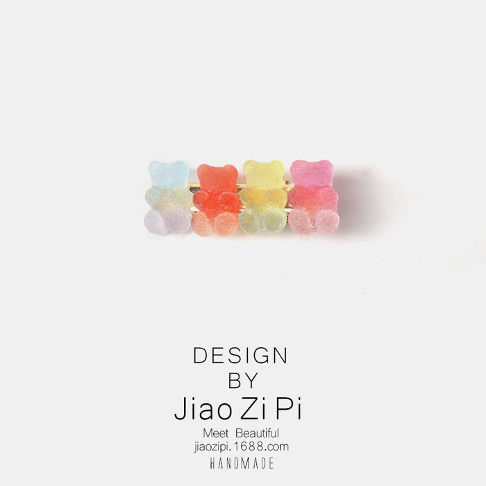 Wholesale Hair Clips Resin 3D Gummy Bears JDC-HC-JZP006