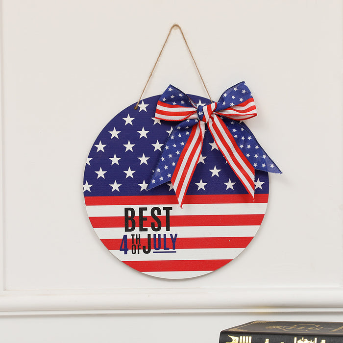 Wholesale 4th of July Independence Day Decorative Pendant Wooden Door Trim MOQ≥2 JDC-DC-CLue001