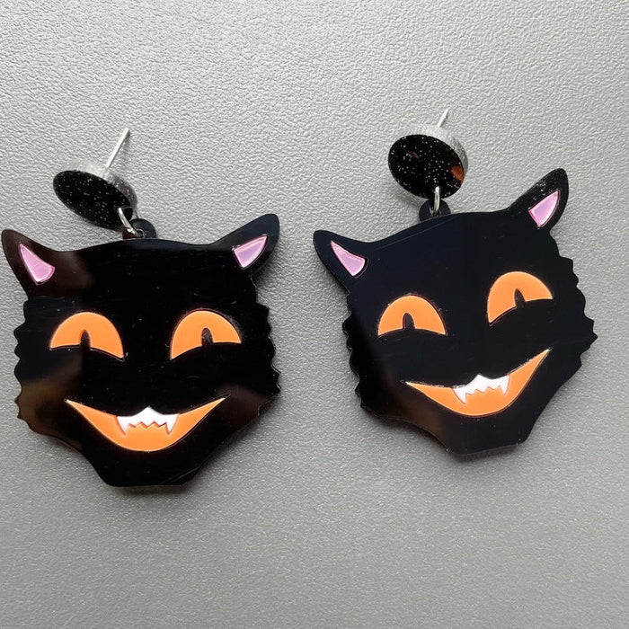 Pendientes al por mayor Halloween Black Cat MQO≥2 JDC-ES-XueP044