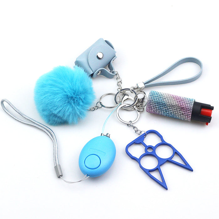 Wholesale Keychains Artificial Leather Plastic Hair Ball MOQ≥2 JDC-KC-ChaoH056