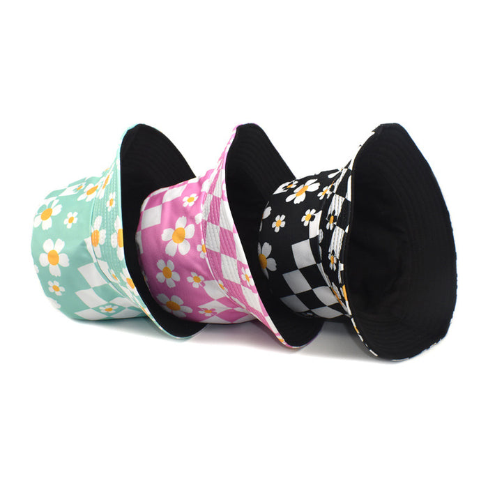 Wholesale hat fabric checkerboard plaid spring and summer pot hat MOQ≥2 JDC-FH-ShunMa007