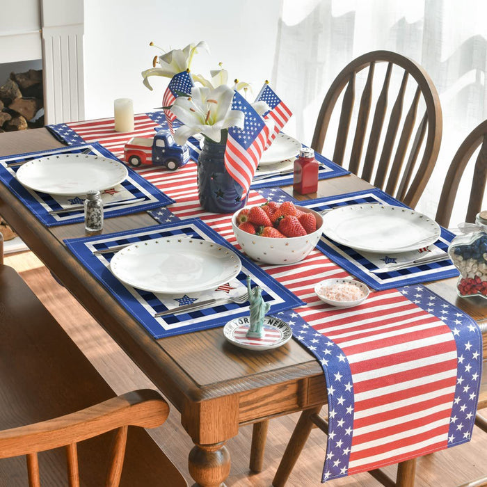 Jewelry WholesaleWholesale 4th of July Independence Day Linen Dinner Table Coaster MOQ≥2 JDC-TC-OuH001 Tablecloth 欧恒 %variant_option1% %variant_option2% %variant_option3%  Factory Price JoyasDeChina Joyas De China