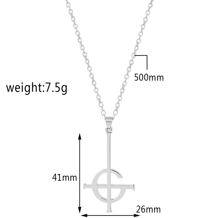 Wholesale Necklace Alloy Punk Rock Cross Pendant MOQ≥2 JDC-NE-ZhuoX003