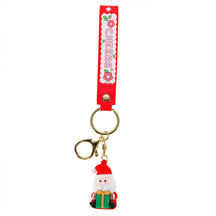 Wholesale Keychain PVC Christmas Cartoon Doll Pendant MOQ≥2 JDC-KC-LeZ030