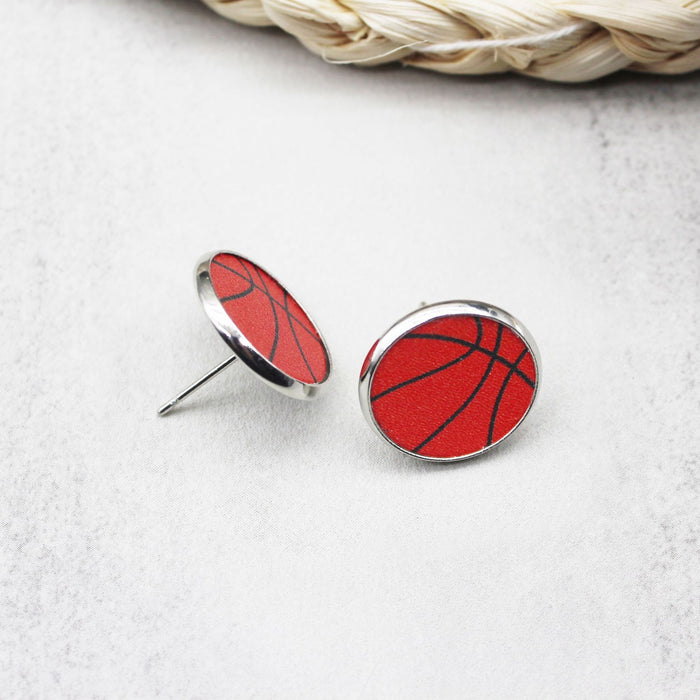 Wholesale Earrings Leather Round Sports Wind Balls MOQ≥2 JDC-ES-TianPi022