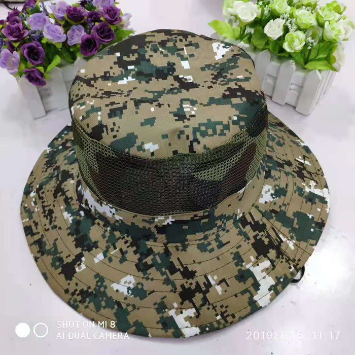 Sombrero de verano de verano al por mayor sombrero de protección solar al aire libre Bad Leisure Camuflage Fishing Hat JDC-FH-Dingb001