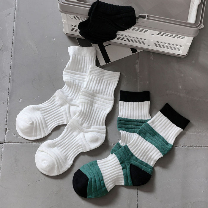 Wholesale Lantern Socks Personality Thin Contrast Color Double Needle Socks JDC-SK-JTing001