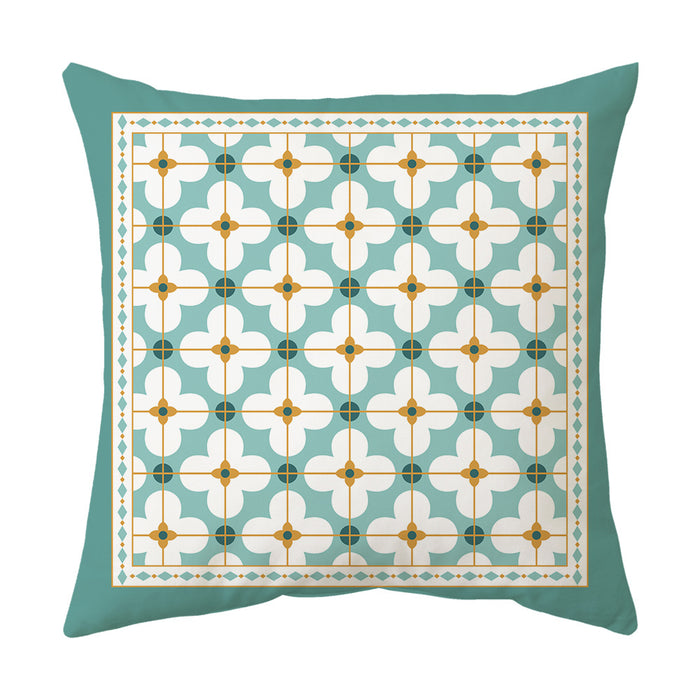 Wholesale Short Plush Linen Geometric Pillowcase JDC-PW-Yichen013