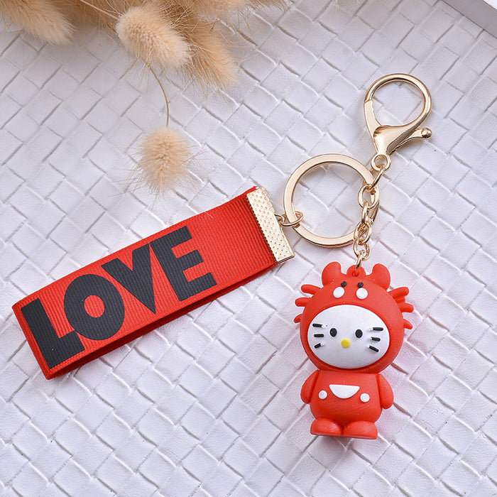 Wholesale twelve constellation cartoon 3D doll keychain MOQ≥2 JDC-KC-HYang003