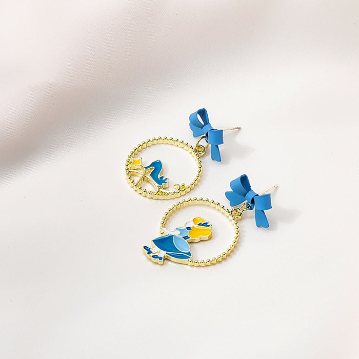 Jewelry WholesaleWholesale silver pin bow vintage cartoon stud earrings (M) JDC-ES-MDD003 Earrings 萌豆豆 %variant_option1% %variant_option2% %variant_option3%  Factory Price JoyasDeChina Joyas De China