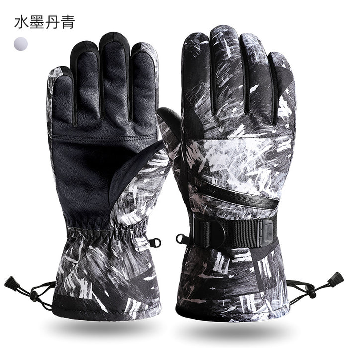 Wholesale Gloves Polyester Outdoor Skiing Waterproof and Fleece Touch Screen Gloves MOQ≥2 JDC-GS-GuD011