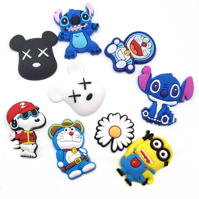 Wholesale set of 9 Cartoon Cute PVC DIY Accessories Croc Charms (M) MOQ≥3 JDC-CCS-WanX024