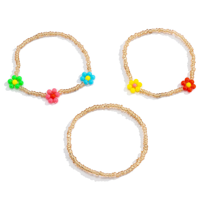 Wholesale Color Beaded Bracelet Set Contrast Color Beads JDC-BT-XueR018