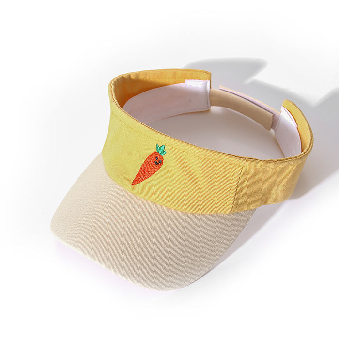 Wholesale Children's Empty Top Cap Cotton Sun Hat MOQ≥2 JDC-SH-ZYuan004