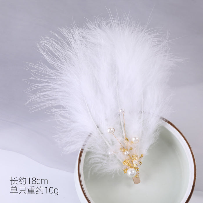 Wholesale Feather Hairpin Plush Children JDC-HC-ZanNiang001