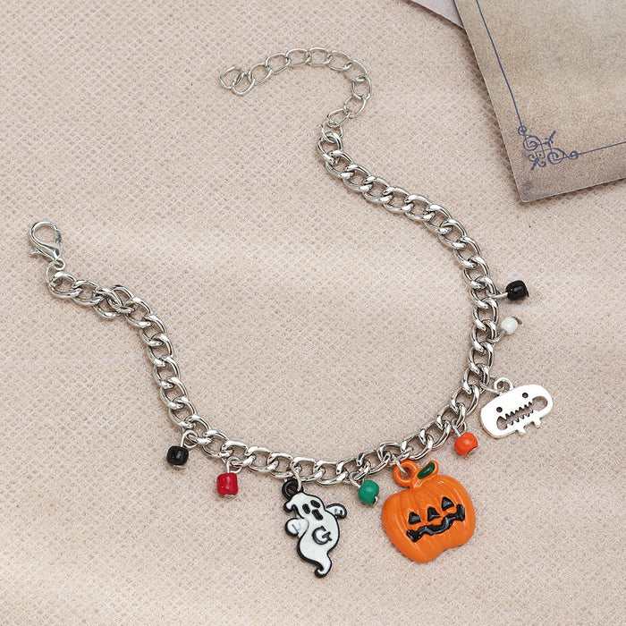 Wholesale Bracelet Alloy Halloween Skull Pumpkin Bracelet MOQ≥2 JDC-BT-NZ066