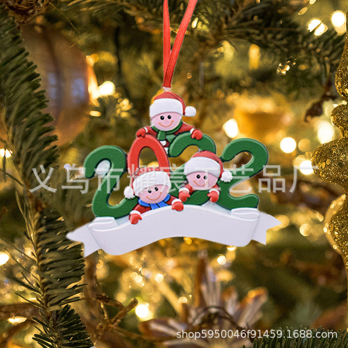Nombre de bricolaje de Navidad al por mayor etiqueta Family Resin Crafts JDC-DCN-YAOC001