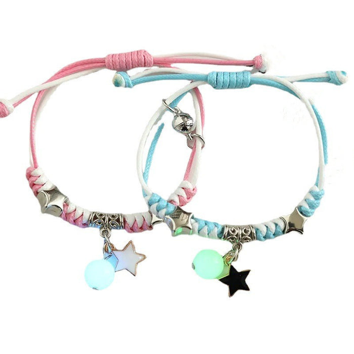 Wholesale 2 pieces of girlfriends couple bracelets luminous luminous bracelets JDC-BT-YQS005