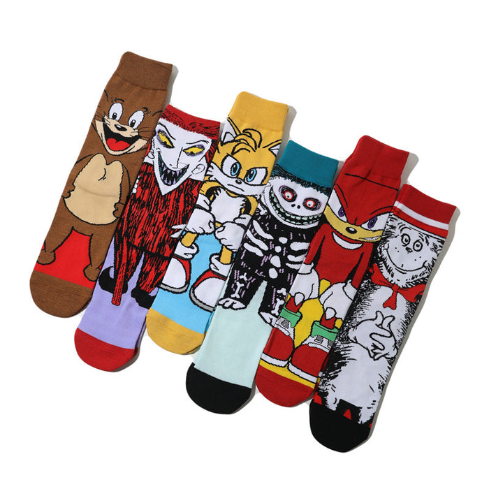 Wholesale Socks Cotton Medium Tube Anime Socks MOQ≥10 JDC-SK-HuiHe029