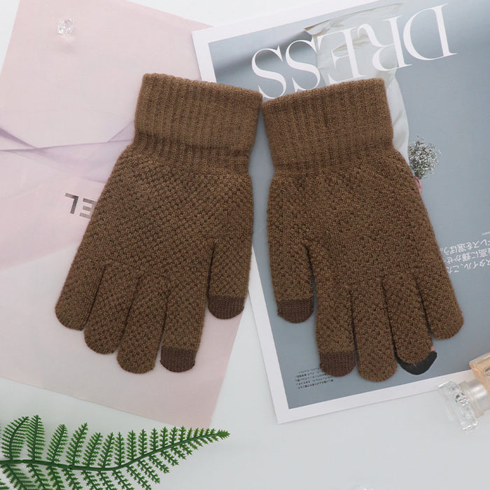 Wholesale Gloves Acrylic Fiber Warm Touch Screen Outdoor MOQ≥2 JDC-GS-YiF001