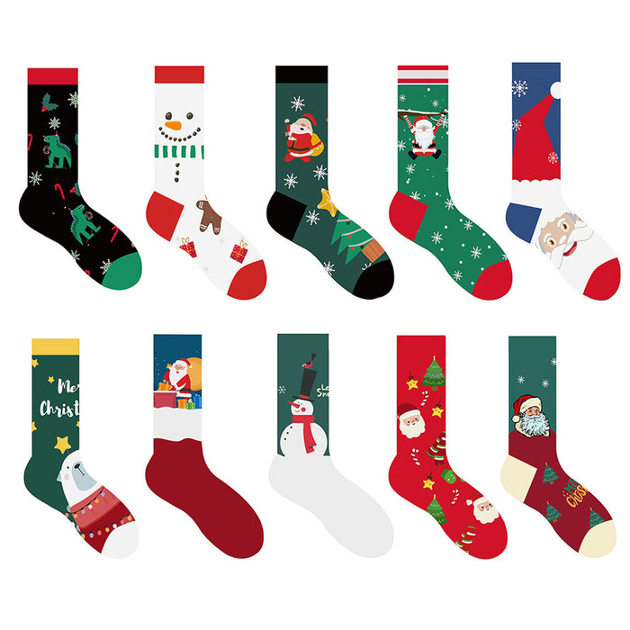 Wholesale Socks Cotton Christmas Santa Claus Socks MOQ≥3 JDC-SK-JTeng002