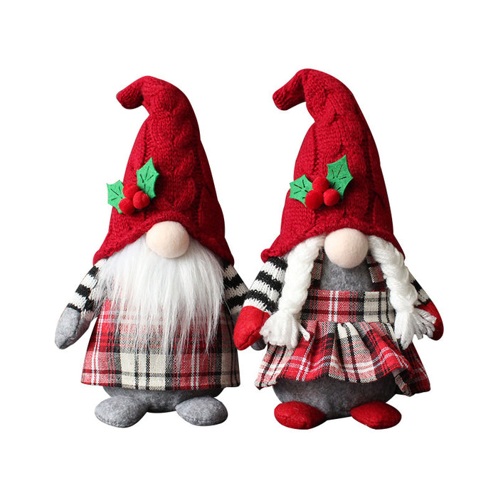 Wholesale Decorative Cloth Forest Old Man Cute Braids Faceless Doll Ornament JDC-OS-GangL033