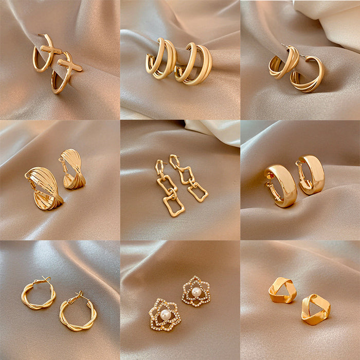 Wholesale Earrings Alloy Retro Simple Stud Earrings JDC-ES-MengF001