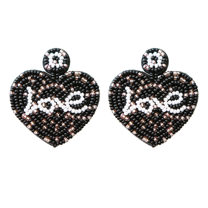 Jewelry WholesaleWholesale LOVE Heart Shaped Rice Bead Earrings MOQ≥2 JDC-ES-GSJM088 Earrings 杰米 %variant_option1% %variant_option2% %variant_option3%  Factory Price JoyasDeChina Joyas De China