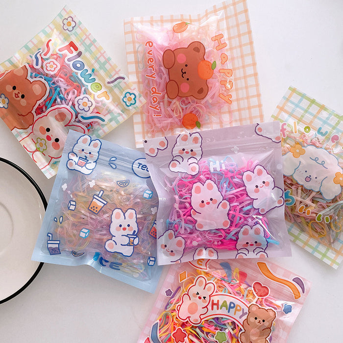 Wholesale Hair Scrunchies Kids Disposable Plastic JDC-HS-MiYu001