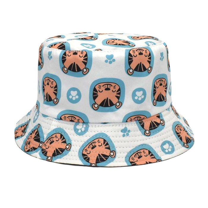 Sombrero mayorista Cotton Smiley estampado de doble cara Sun Sun Cap Moq≥2 JDC-FH-Shunma015