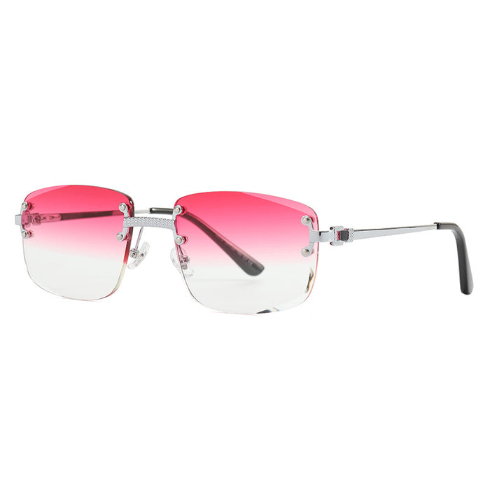 Wholesale Sunglasses AC Rimless Cut Edge Spring Foot Sunglasses MOQ≥2 JDC-SG-KaN009