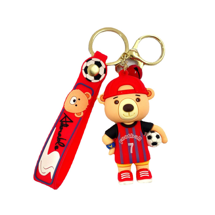 Keychains al por mayor para mochilas que sostienen la bola de bola Bear Linda cadena de llave de coche de muñecas MOQ≥2 JDC-KC-GHUI019