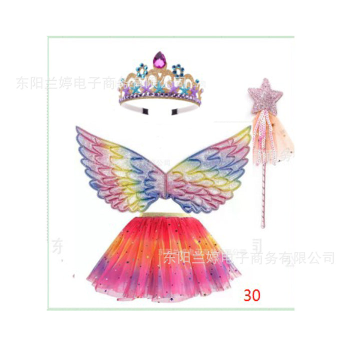 Wholesale Jewelry Set Plastic Cloth Mermaid Princess Ocean Beach Theme Kids MOQ≥3 JDC-ES-LanTing002