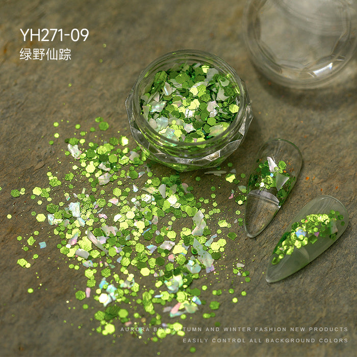 Arte de uñas al por mayor Ultra Fin Shell Glitter JDC-NS-Wenyu001