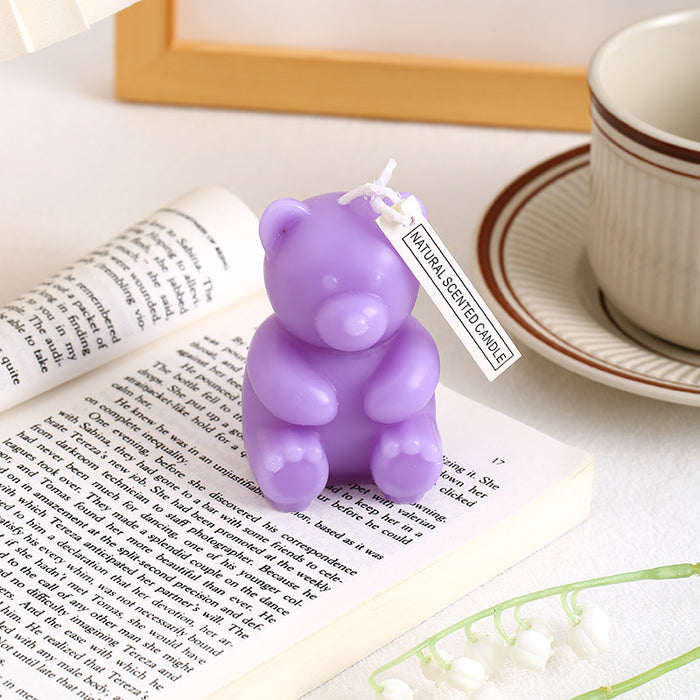 Wholesale Soy Wax Bear Shaped Scented Candle MOQ≥3 JDC-SCS-HongD008