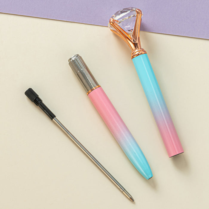 Wholesale Ballpoint Pen Metal Gradient Big Diamond Gel Pen JDC-BP-HongD003