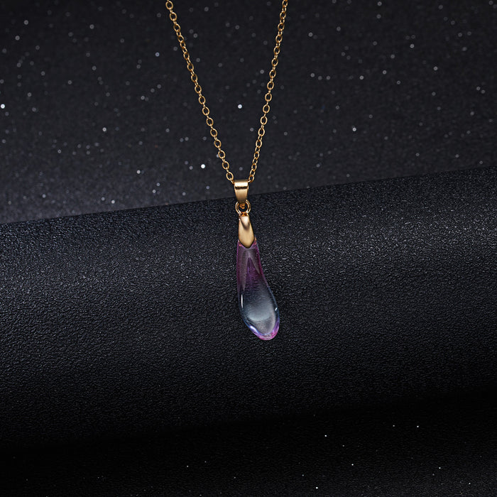 Wholesale teardrop shape opal pendant necklace MOQ≥2 JDC-NE-YinH025
