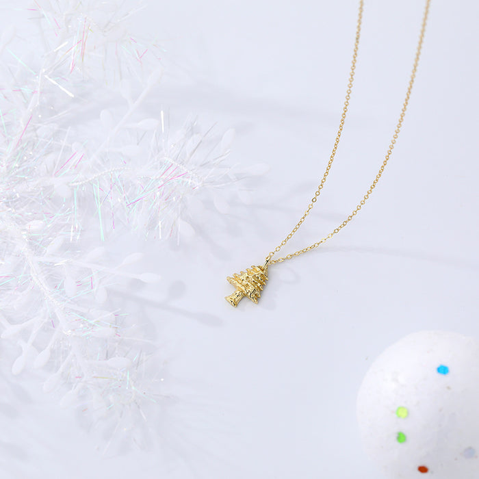 Wholesale Necklaces Copper Christmas Tree MOQ≥2 JDC-NE-HeNa001