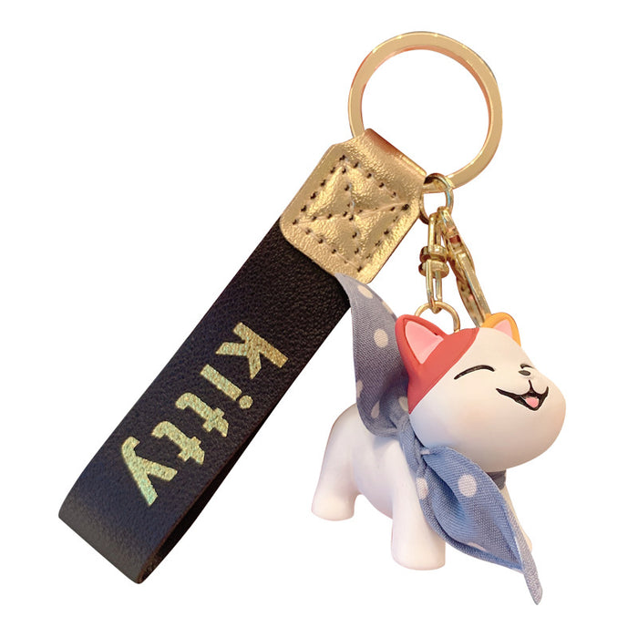 Wholesale cute cat doll key chain cartoon car key pendant JDC-KC-JCai004