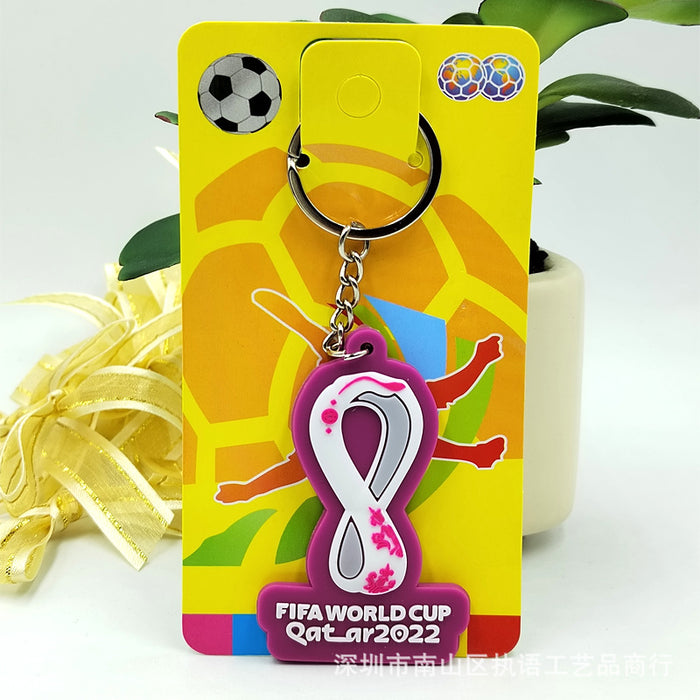 Wholesale Keychains PVC 2022 World Cup Football MOQ≥2 JDC-KC-ZhiYu004