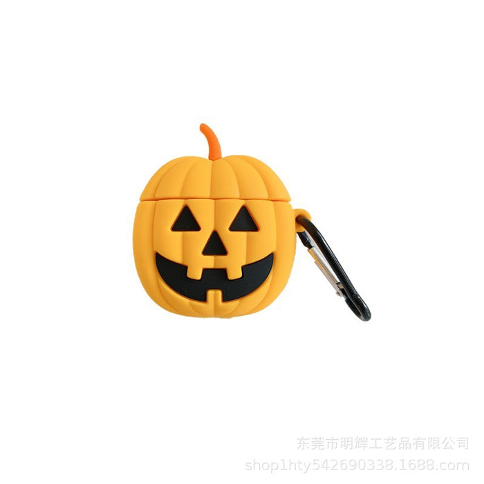 Cajas de auriculares al por mayor Silicona Halloween Pumpkin Protectora luminosa MOQ≥2 JDC-EPC-Minghui003