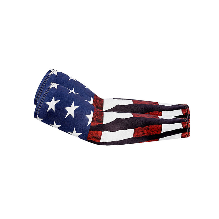 Wholesale 4th of July Independence Day Outdoor Riding Sunscreen Polyester Ice Sleeve JDC-IS-Ruyue001
